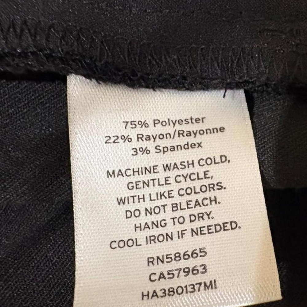 Halogen Black Pull on Ankle Pants Elastic Waistband Minimalist Career Small - Picture 4 of 4